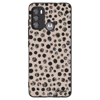 Picasee silikonski črni ovitek za Motorola Moto G60 - Dots