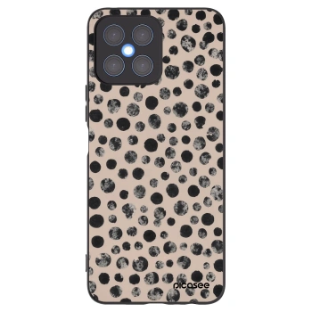 Picasee silikonski črni ovitek za Honor X8 4G - Dots