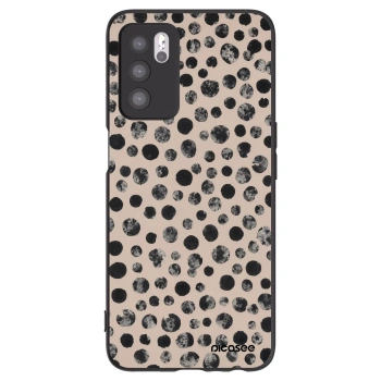 Picasee silikonski črni ovitek za OPPO A16 - Dots