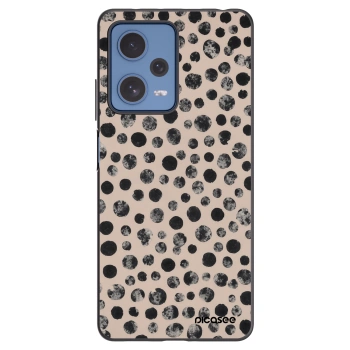 Picasee silikonski črni ovitek za Xiaomi Redmi Note 12 Pro 5G - Dots