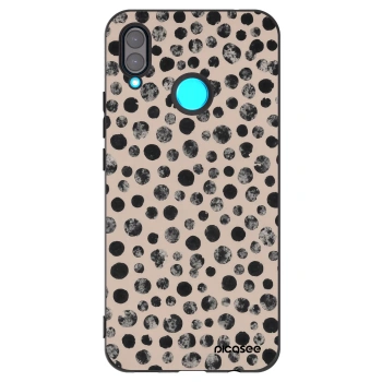 Picasee silikonski črni ovitek za Huawei Nova 3 - Dots