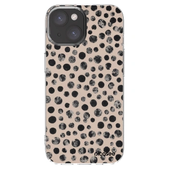 Picasee silikonski prozorni ovitek za Apple iPhone 15 - Dots