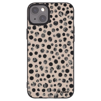 Picasee silikonski črni ovitek za Apple iPhone 15 Plus - Dots
