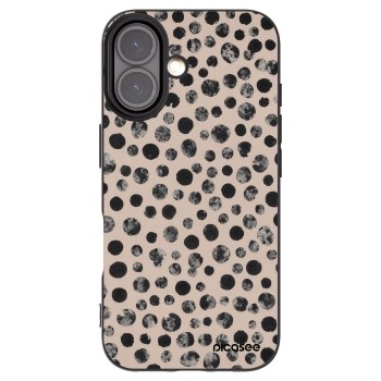 Picasee silikonski črni ovitek za Apple iPhone 16 - Dots