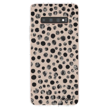 Picasee silikonski prozorni ovitek za Samsung Galaxy S10 Plus G975 - Dots