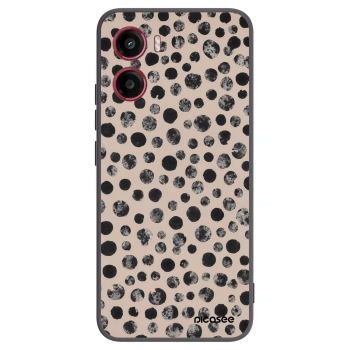 Picasee silikonski črni ovitek za Motorola Moto G05 - Dots