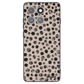 Picasee silikonski črni ovitek za Motorola Edge 60 Fusion - Dots