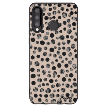 Picasee silikonski črni ovitek za Huawei P30 Lite - Dots