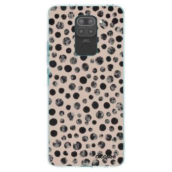 Picasee silikonski črni ovitek za Xiaomi Redmi Note 9 - Dots