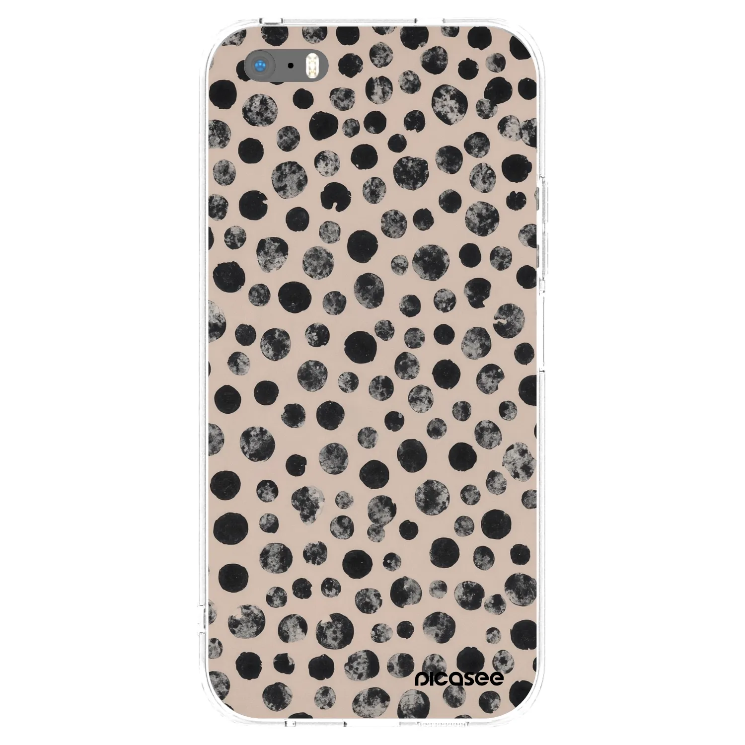 Picasee silikonski prozorni ovitek za Apple iPhone 5/5S/SE - Dots