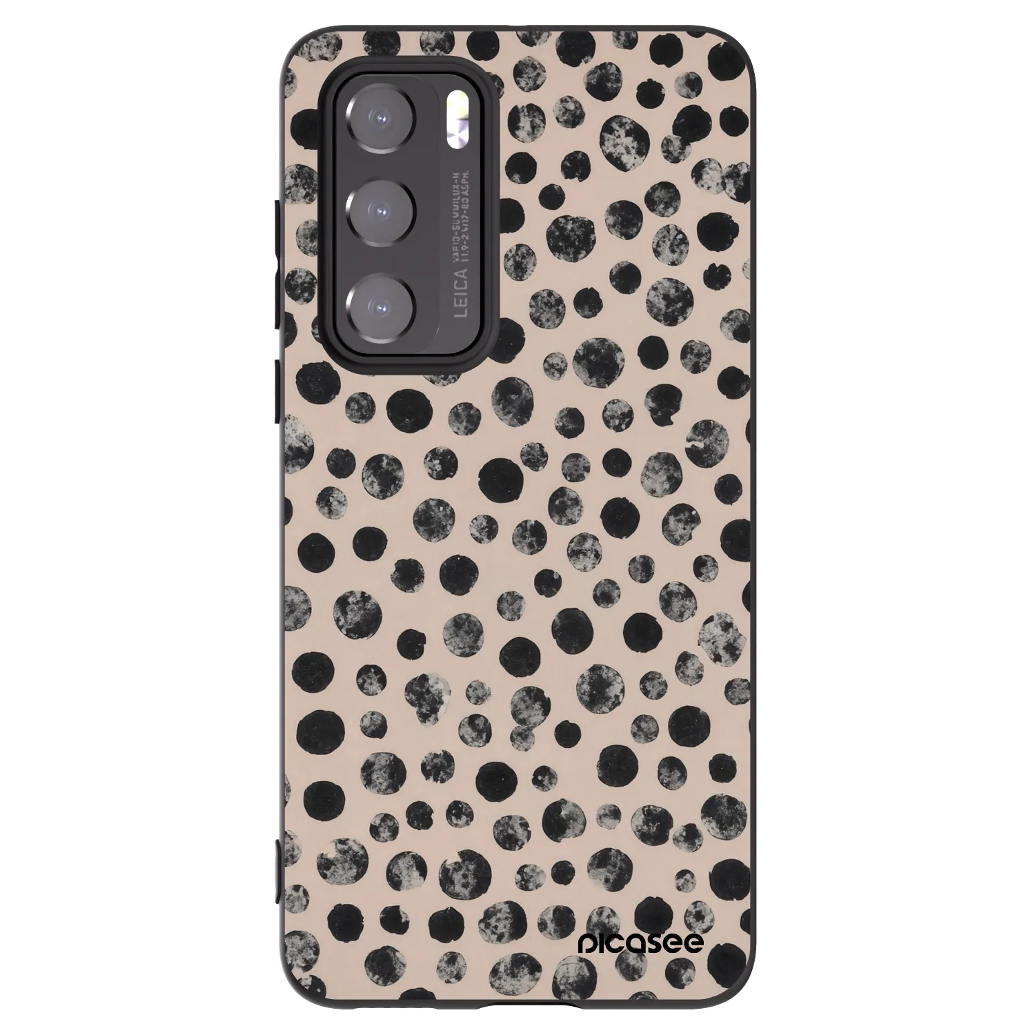 Picasee silikonski črni ovitek za Huawei P40 - Dots