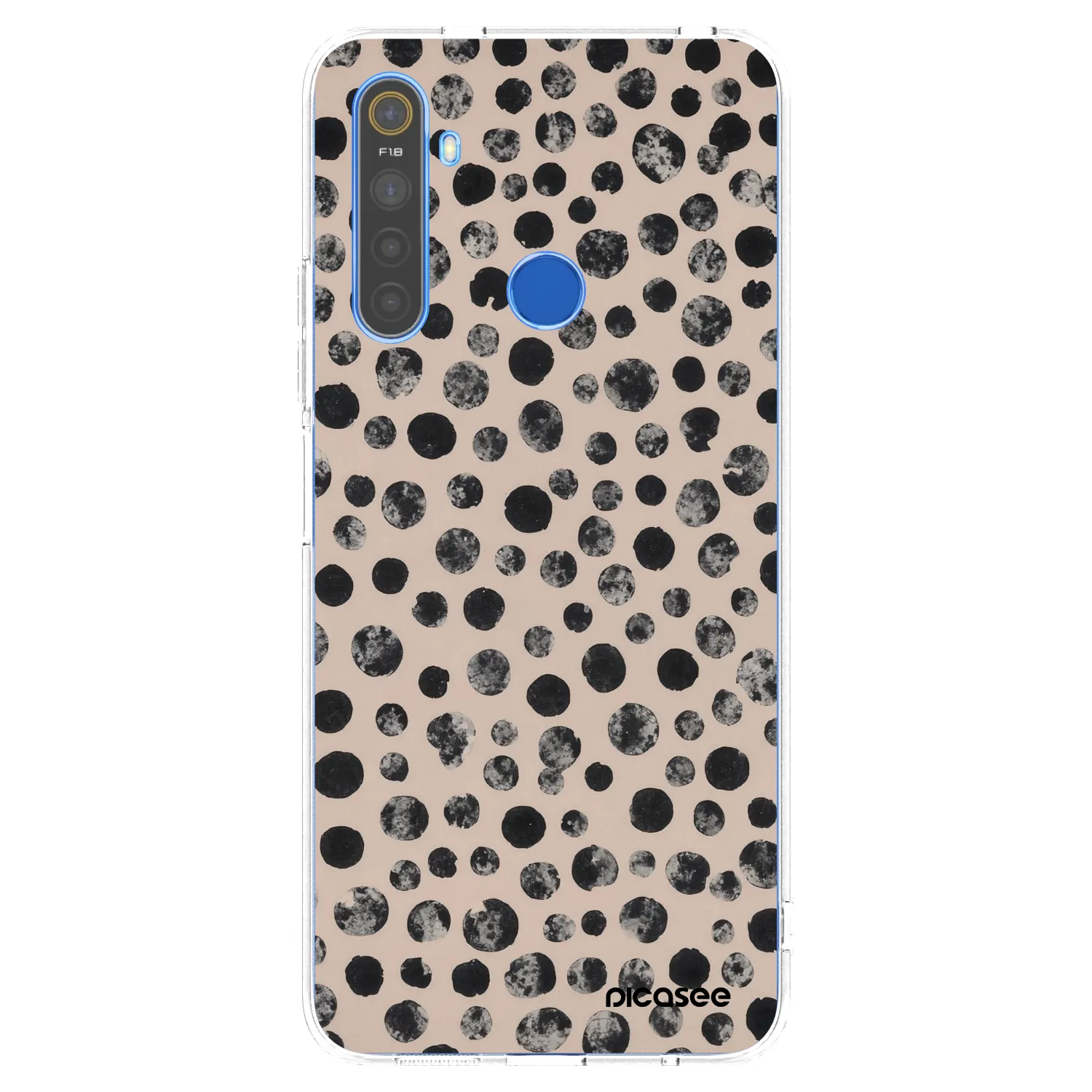 Picasee silikonski prozorni ovitek za Realme 5 - Dots