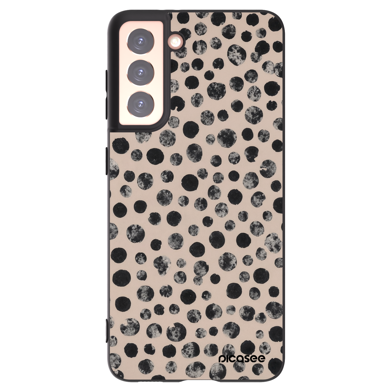 Picasee silikonski črni ovitek za Samsung Galaxy S21 5G G991B - Dots