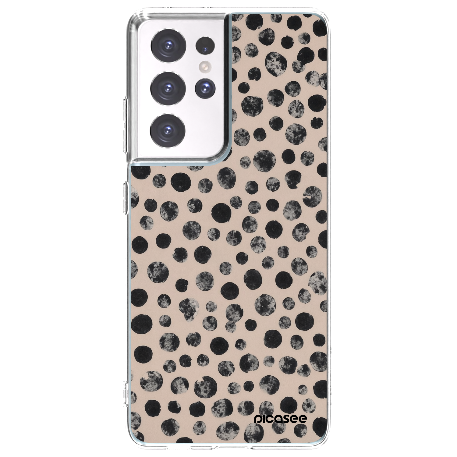 Picasee silikonski prozorni ovitek za Samsung Galaxy S21 Ultra 5G G998B - Dots