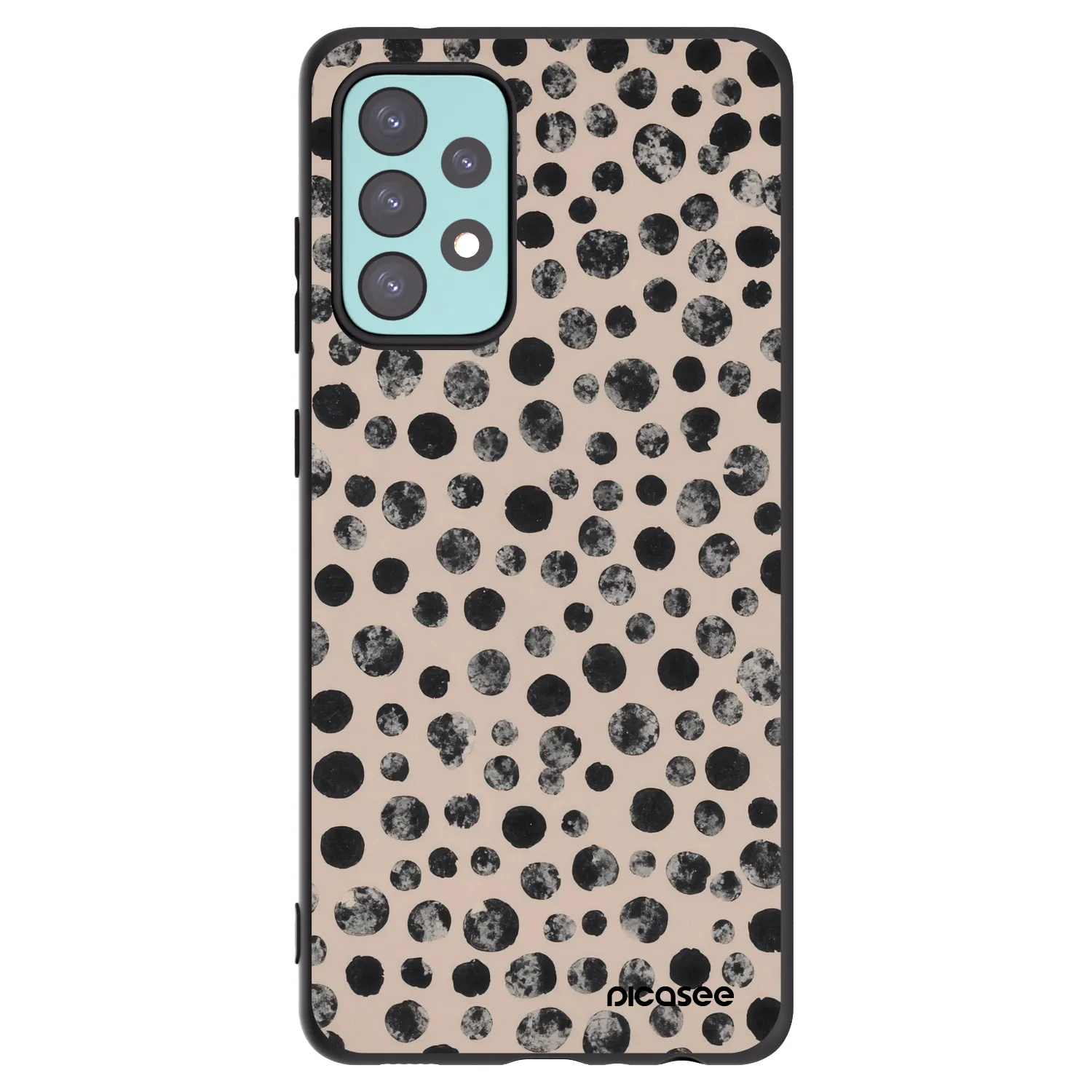 Picasee silikonski črni ovitek za Samsung Galaxy A72 A725F - Dots