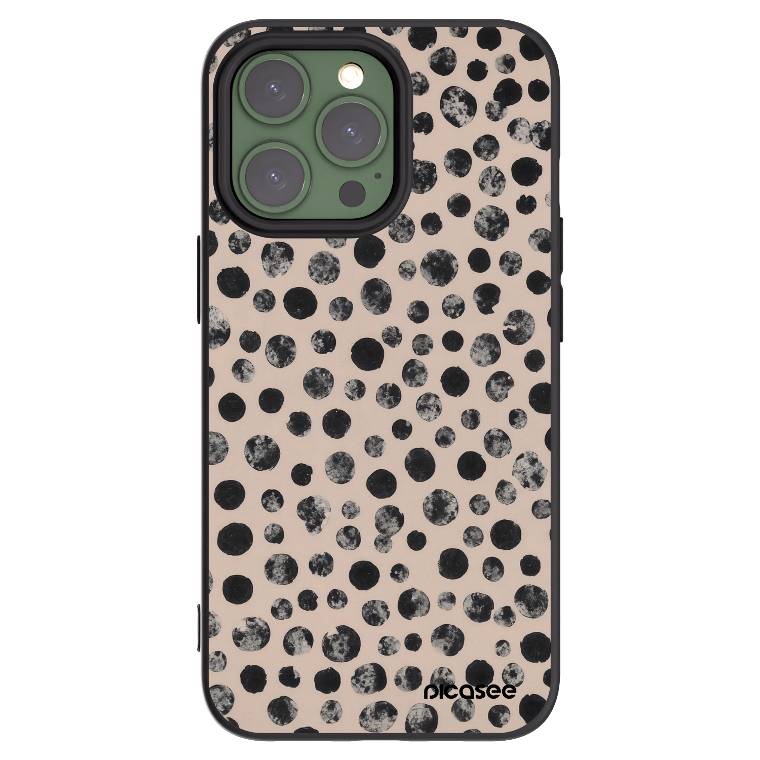 Picasee silikonski črni ovitek za Apple iPhone 13 Pro - Dots
