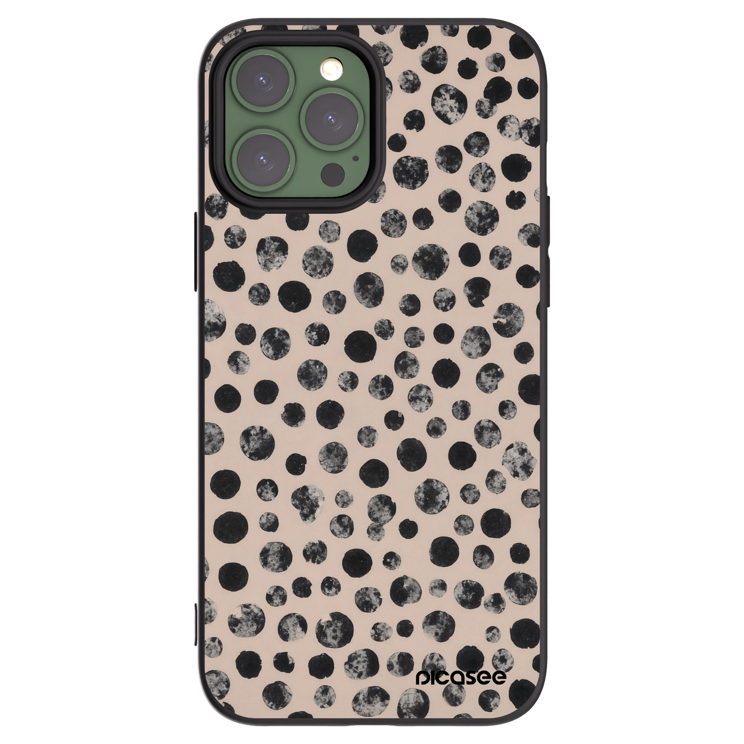 Picasee silikonski črni ovitek za Apple iPhone 13 Pro Max - Dots