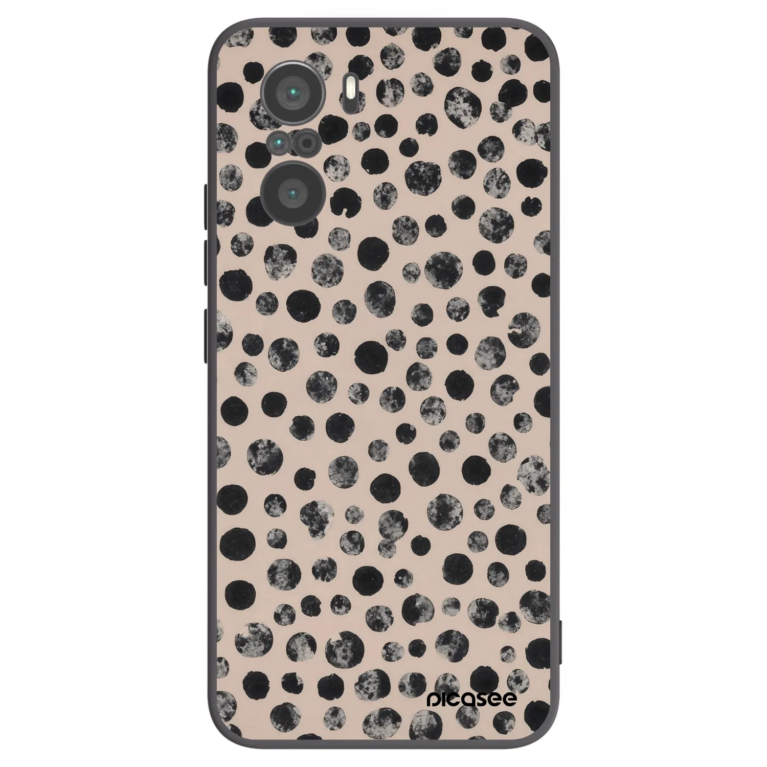 Picasee silikonski črni ovitek za Xiaomi Poco F3 - Dots