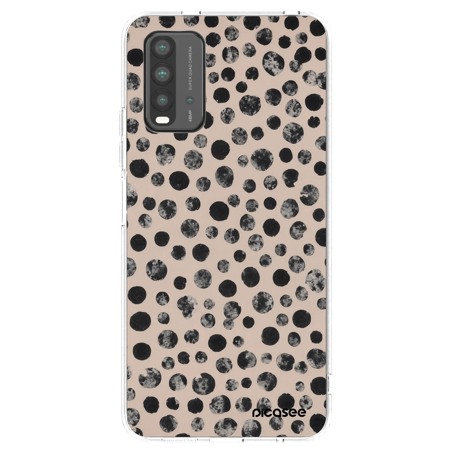 Picasee silikonski črni ovitek za Xiaomi Redmi 9T - Dots