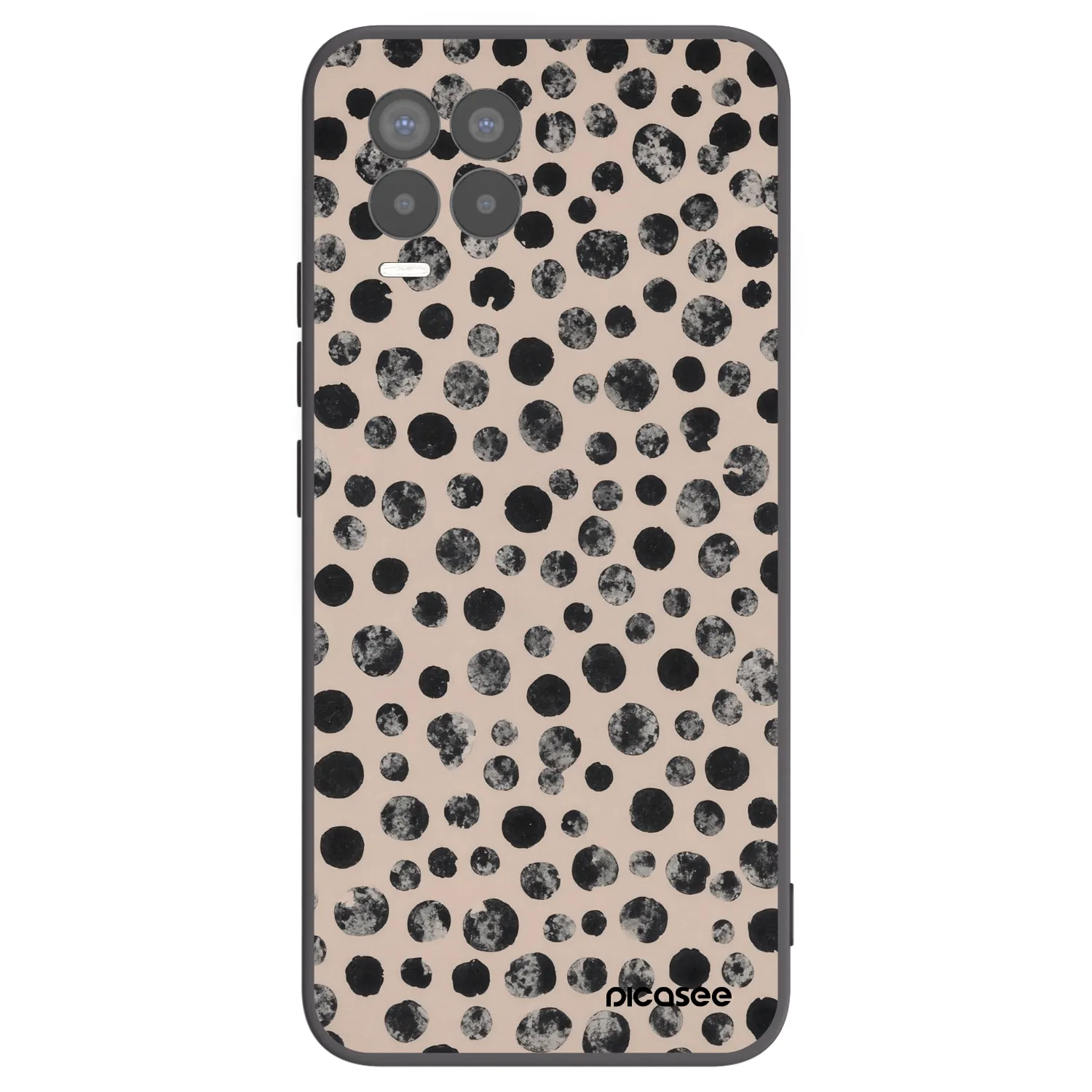 Picasee silikonski črni ovitek za Realme 8 Pro - Dots