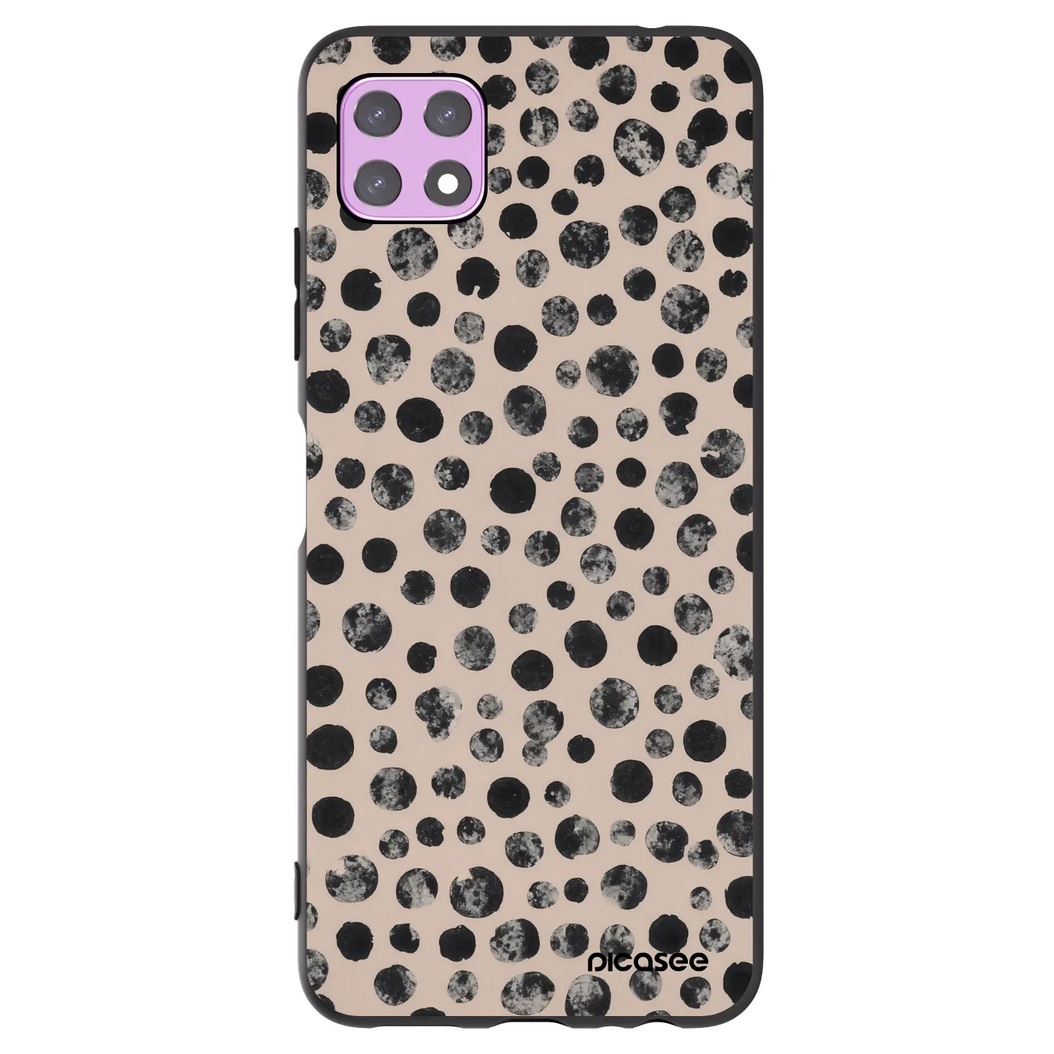 Picasee silikonski črni ovitek za Samsung Galaxy A22 A226B 5G - Dots