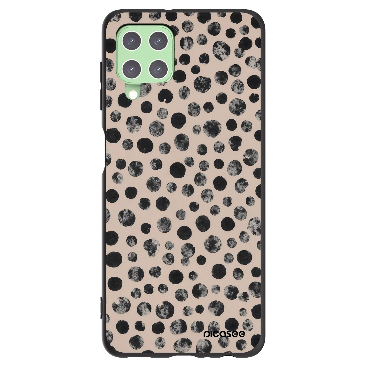Picasee silikonski črni ovitek za Samsung Galaxy A22 A225F 4G - Dots