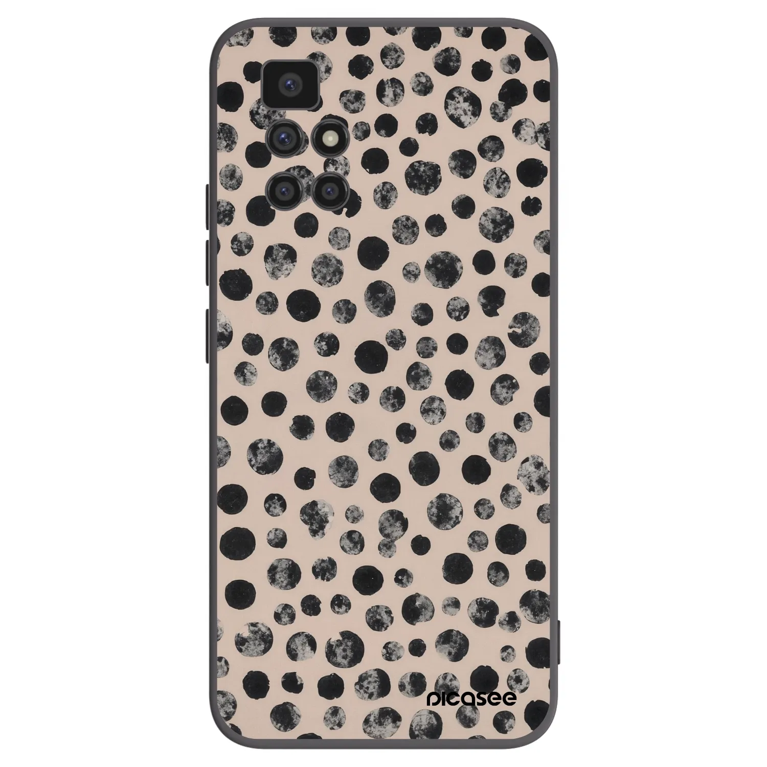 Picasee silikonski črni ovitek za Xiaomi Redmi 10 - Dots