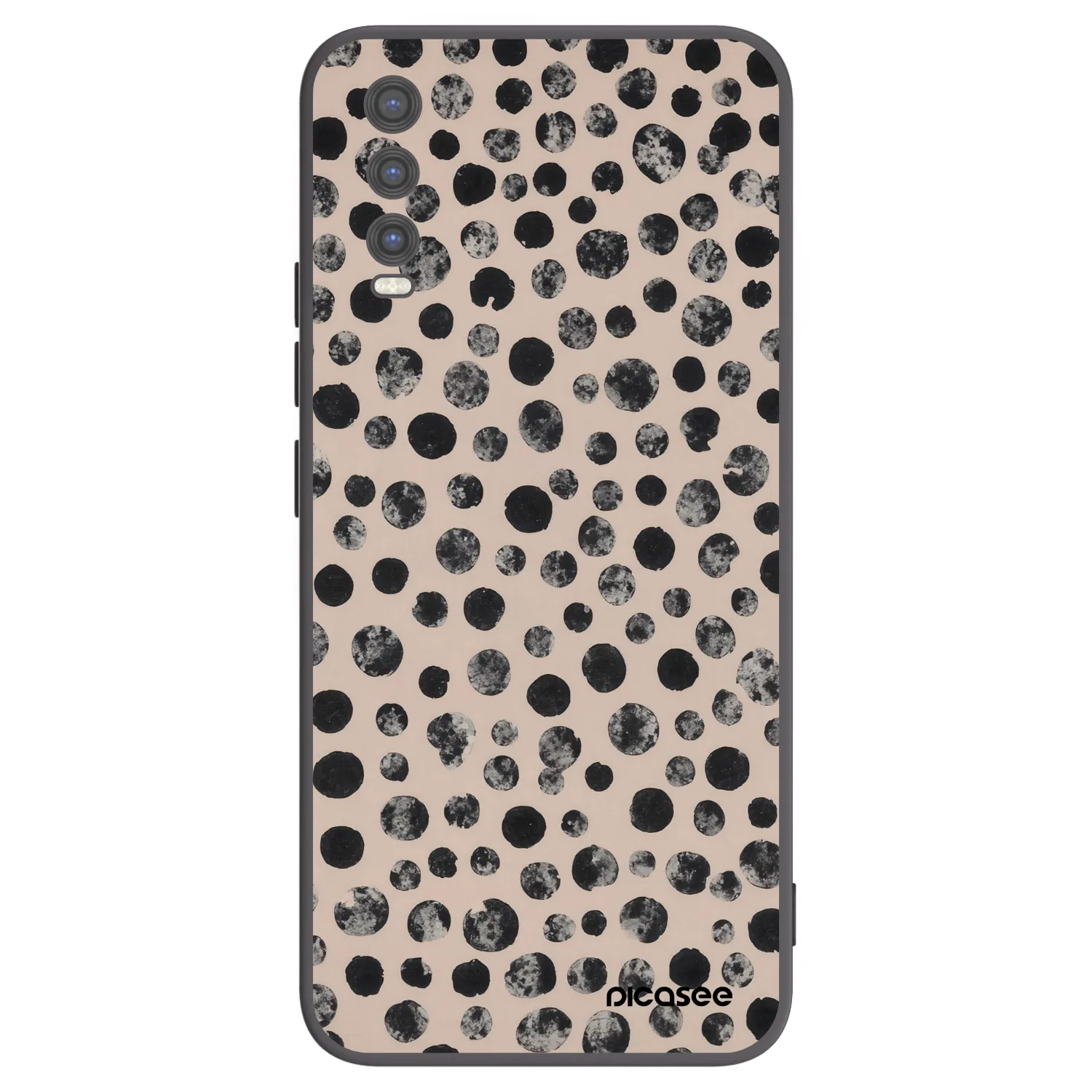 Picasee silikonski črni ovitek za Vivo Y20s - Dots