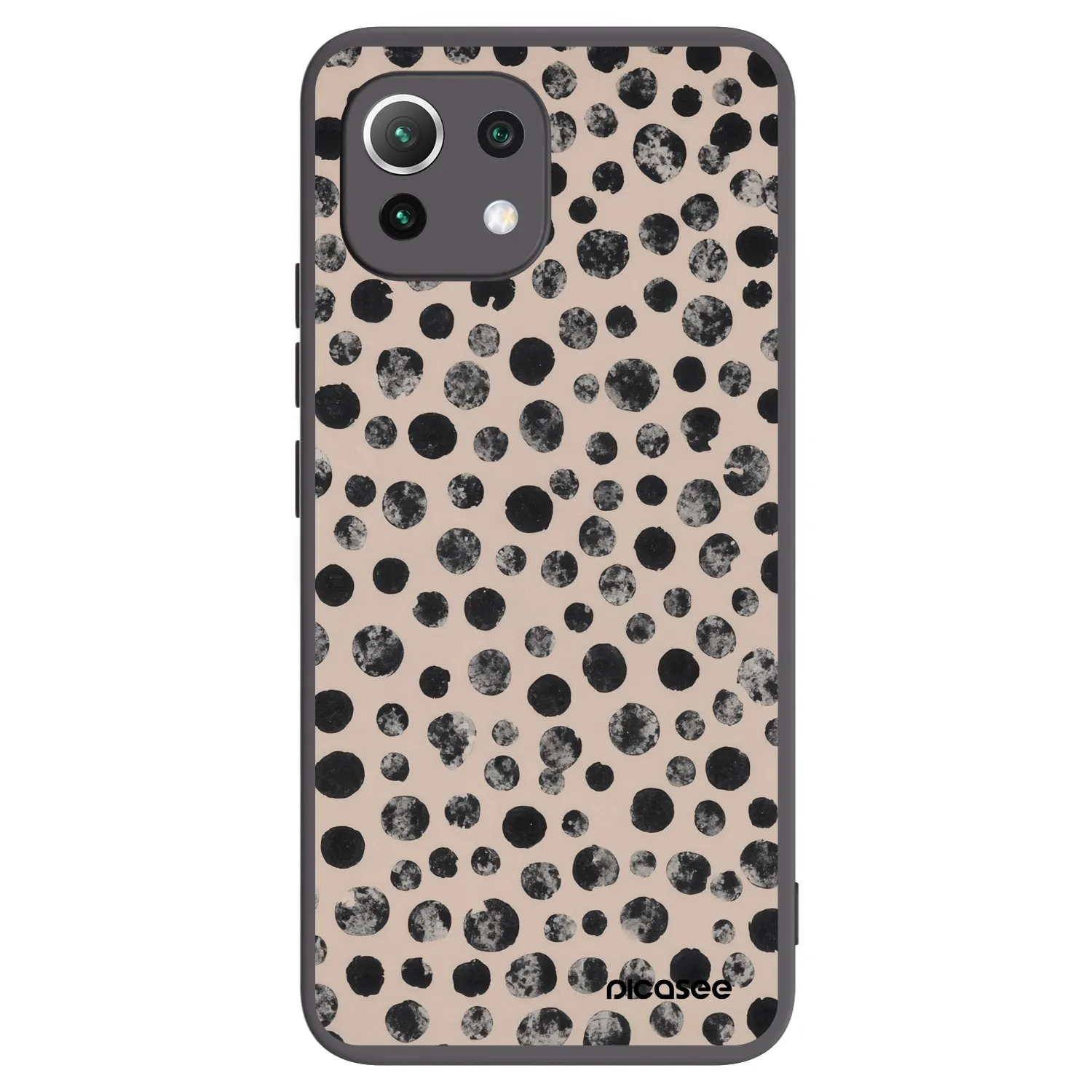 Picasee silikonski črni ovitek za Xiaomi 11 Lite 5G NE - Dots