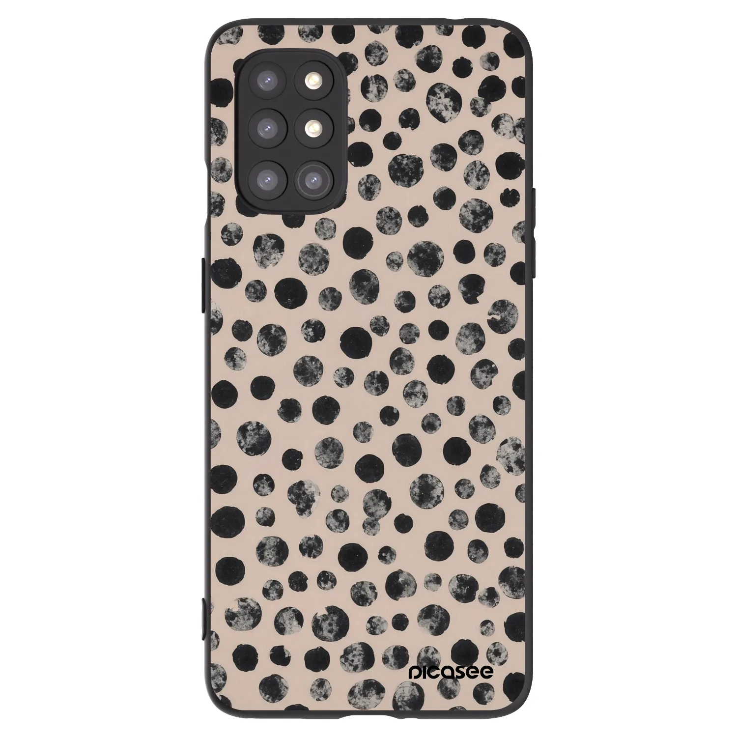 Picasee silikonski črni ovitek za OnePlus 8T - Dots
