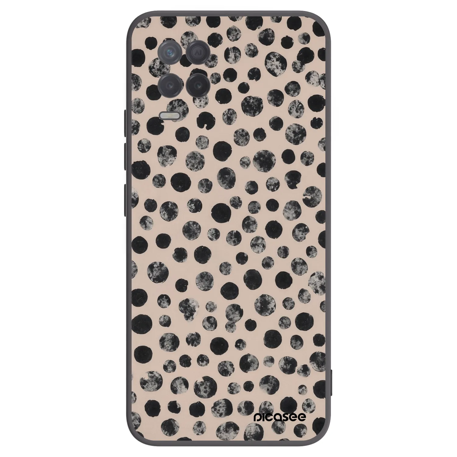 Picasee silikonski črni ovitek za Realme 8 5G - Dots