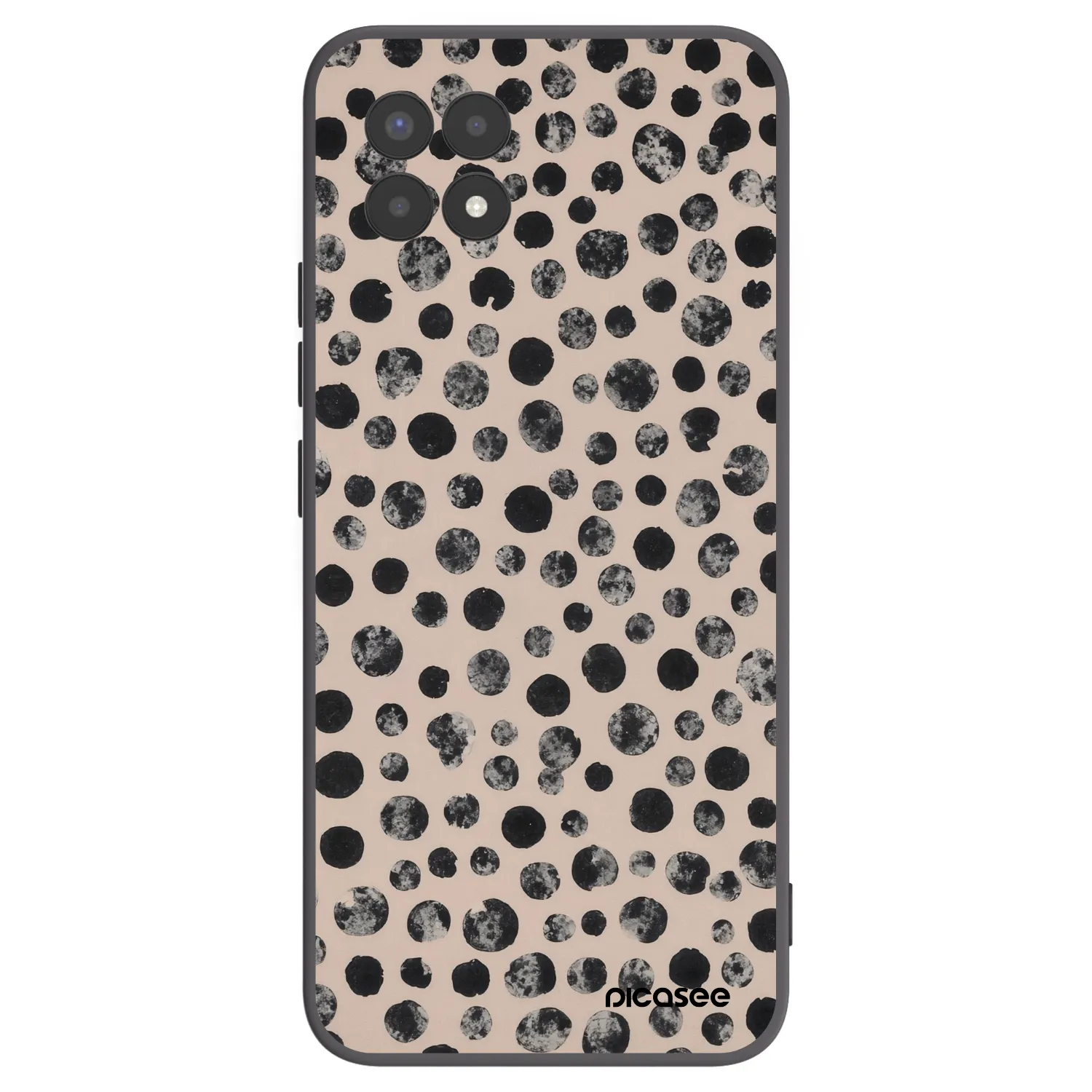 Picasee silikonski črni ovitek za Realme 8i - Dots
