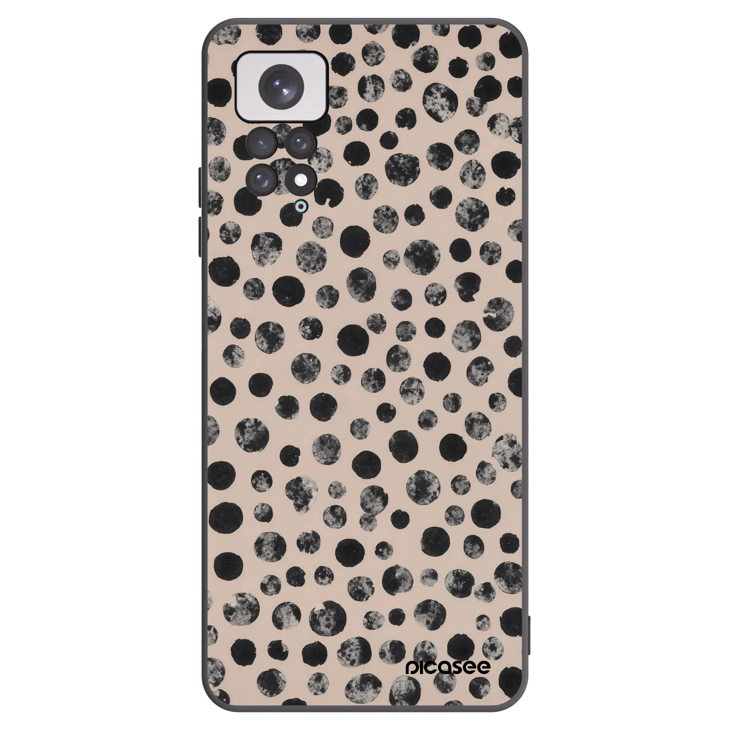 Picasee silikonski črni ovitek za Xiaomi Redmi Note 11 - Dots