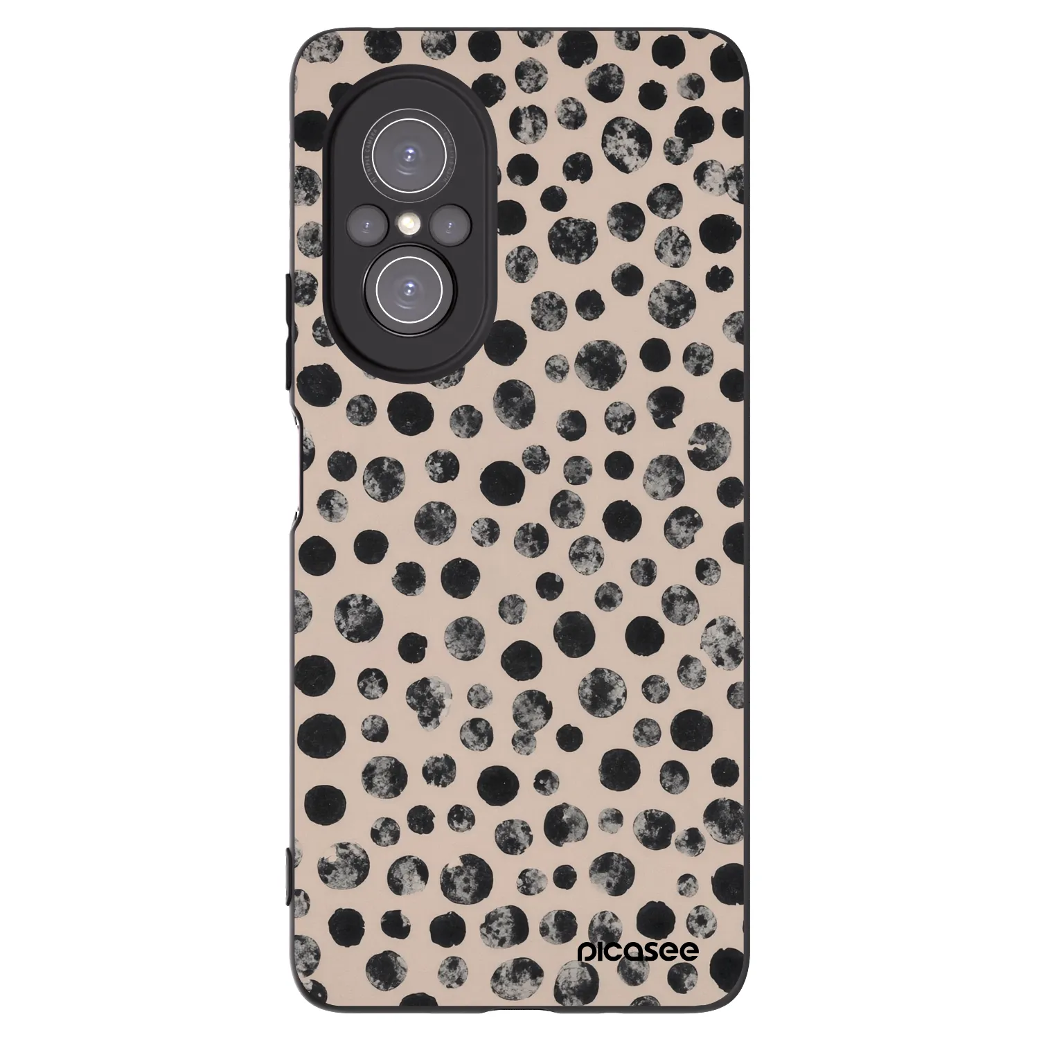 Picasee silikonski črni ovitek za Huawei Nova 9 SE - Dots