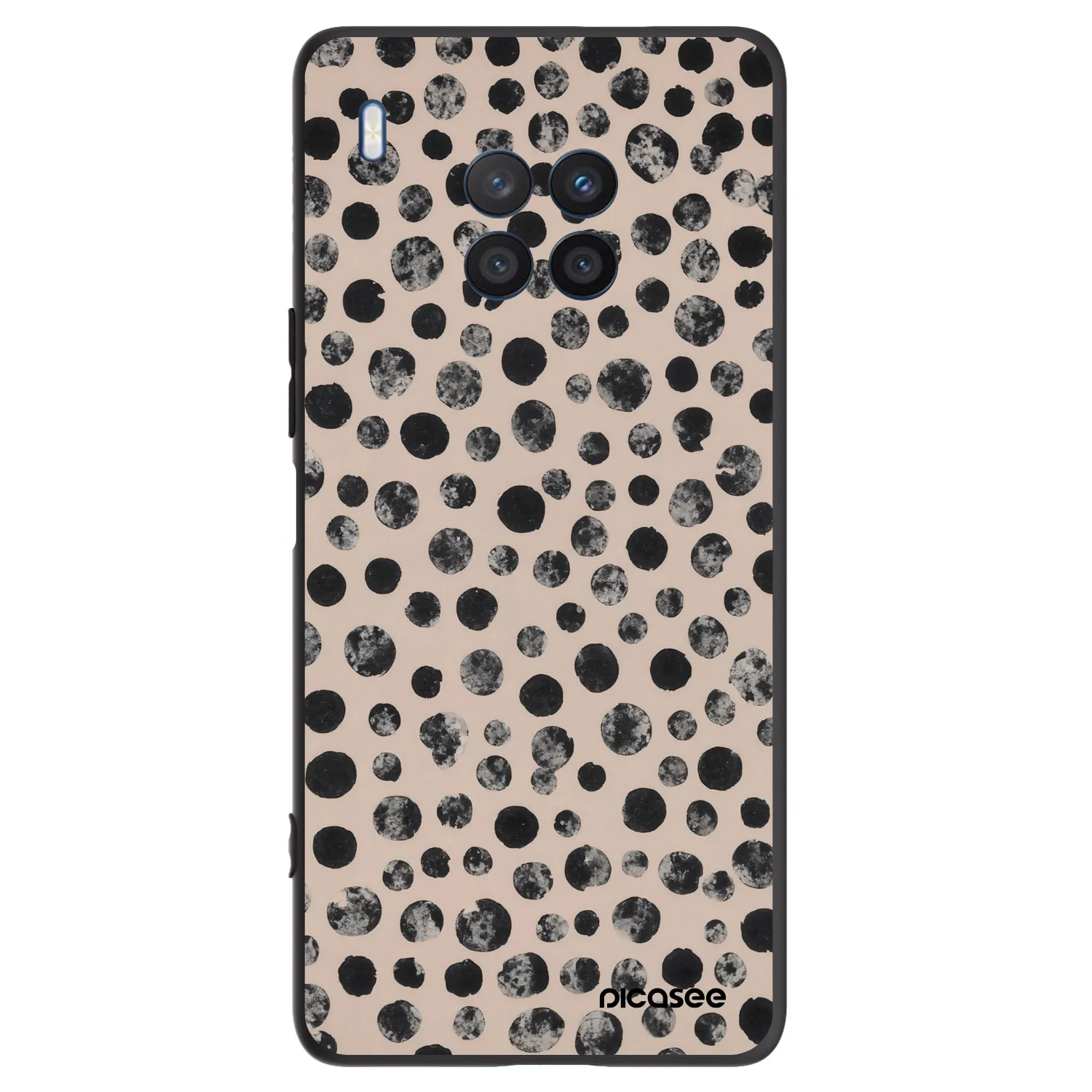 Picasee silikonski črni ovitek za Honor 50 Lite - Dots