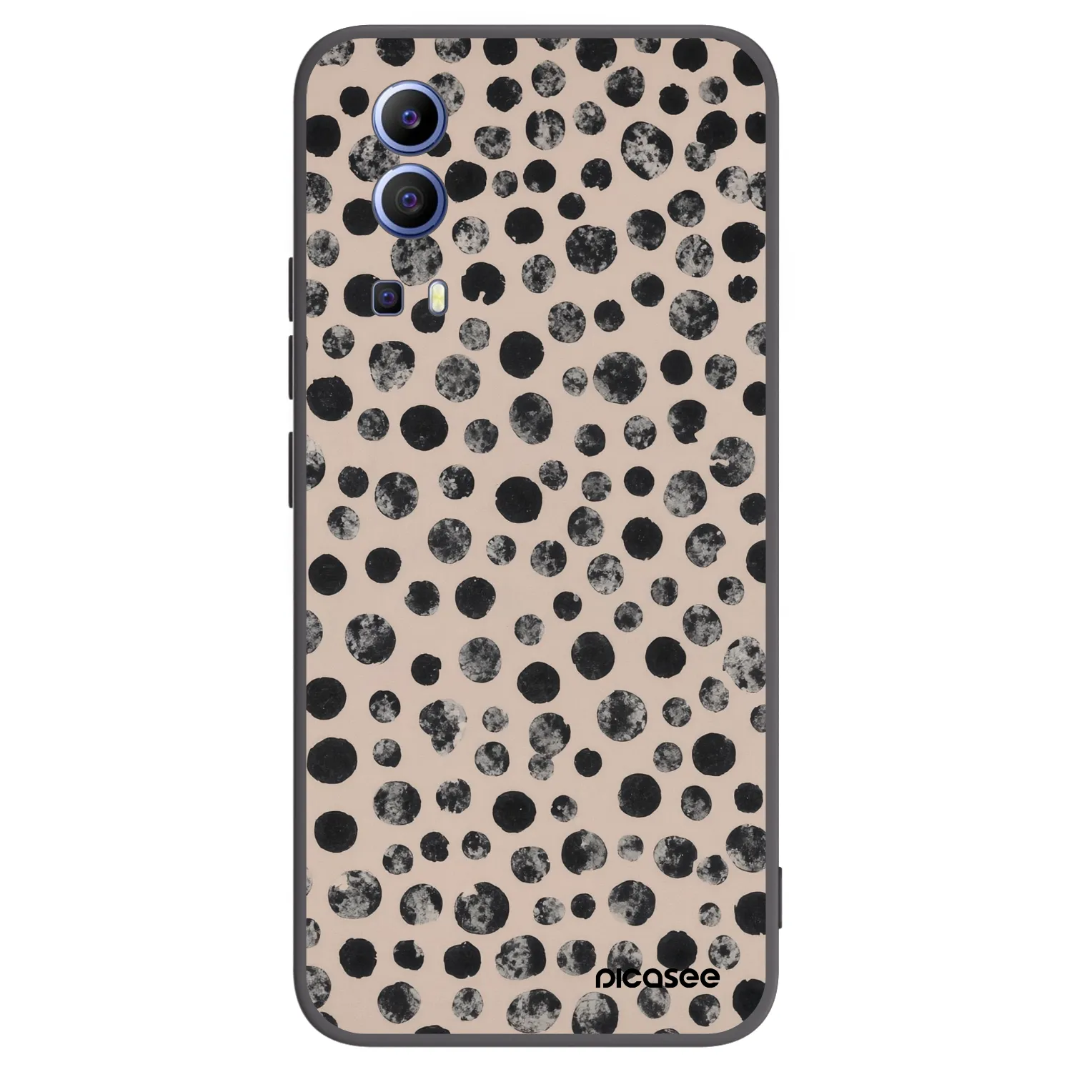 Picasee silikonski črni ovitek za Vivo Y52 5G - Dots