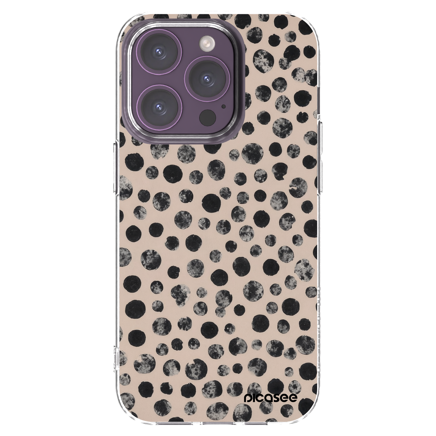 Picasee silikonski prozorni ovitek za Apple iPhone 14 Pro - Dots