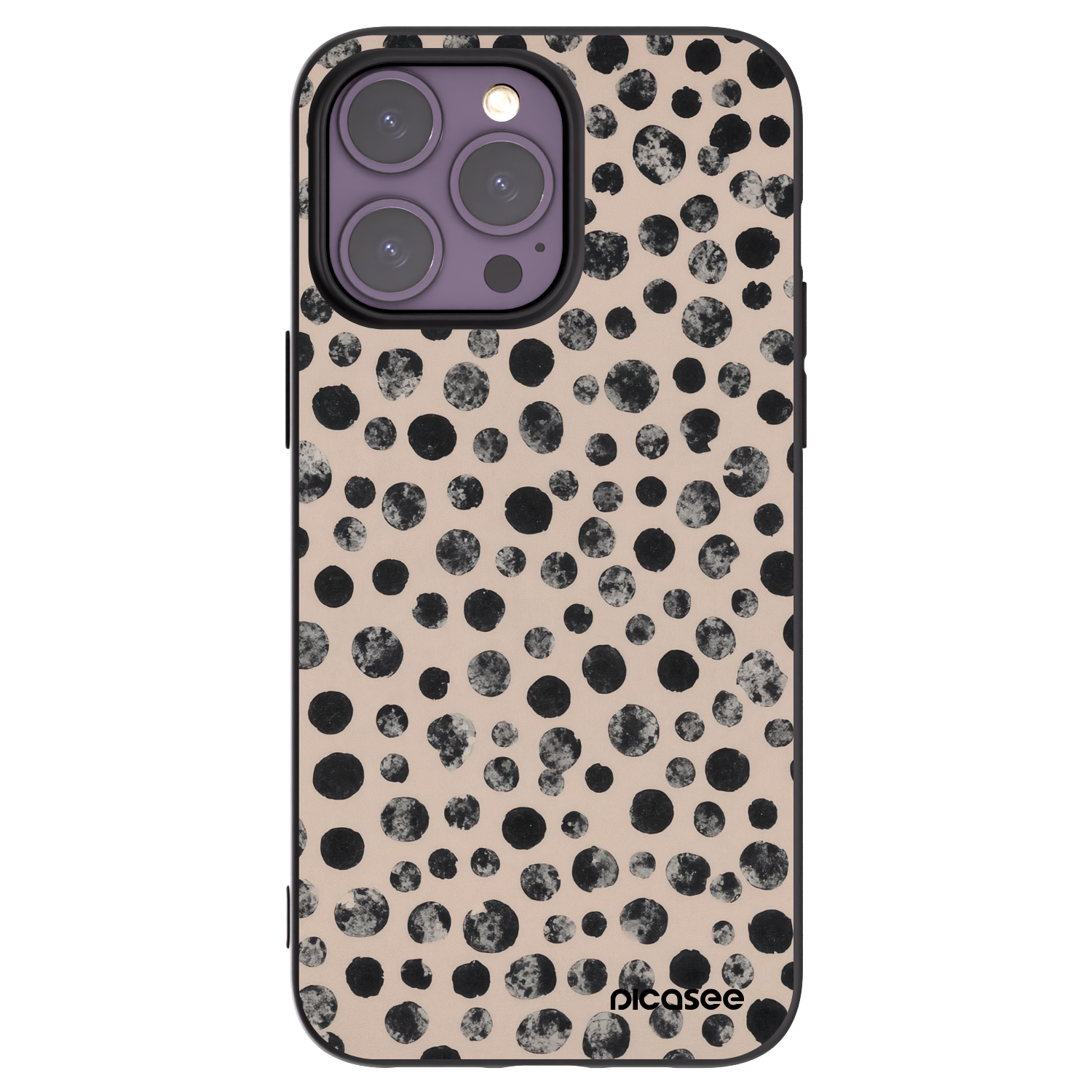 Picasee silikonski črni ovitek za Apple iPhone 14 Pro Max - Dots