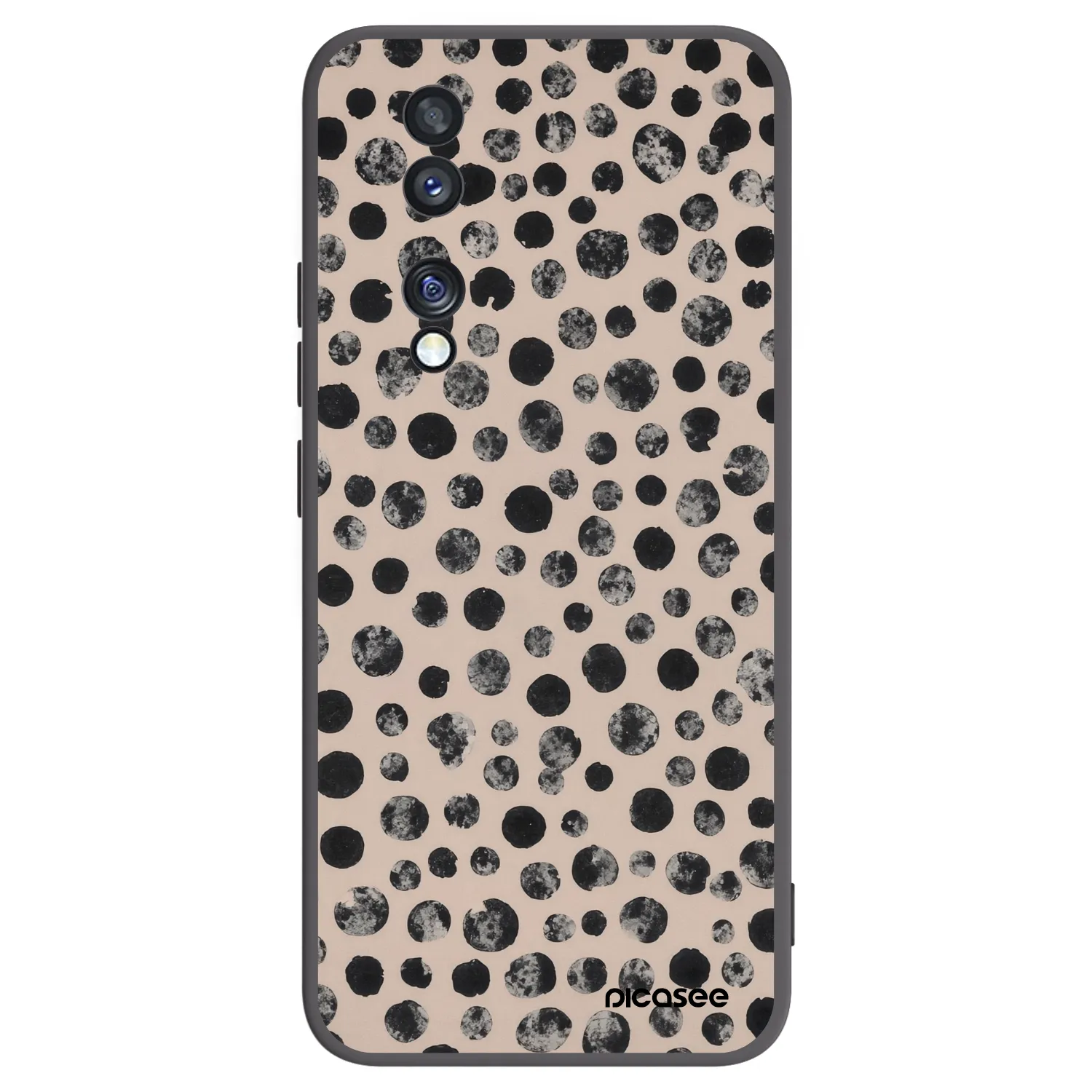 Picasee silikonski črni ovitek za Honor 70 - Dots
