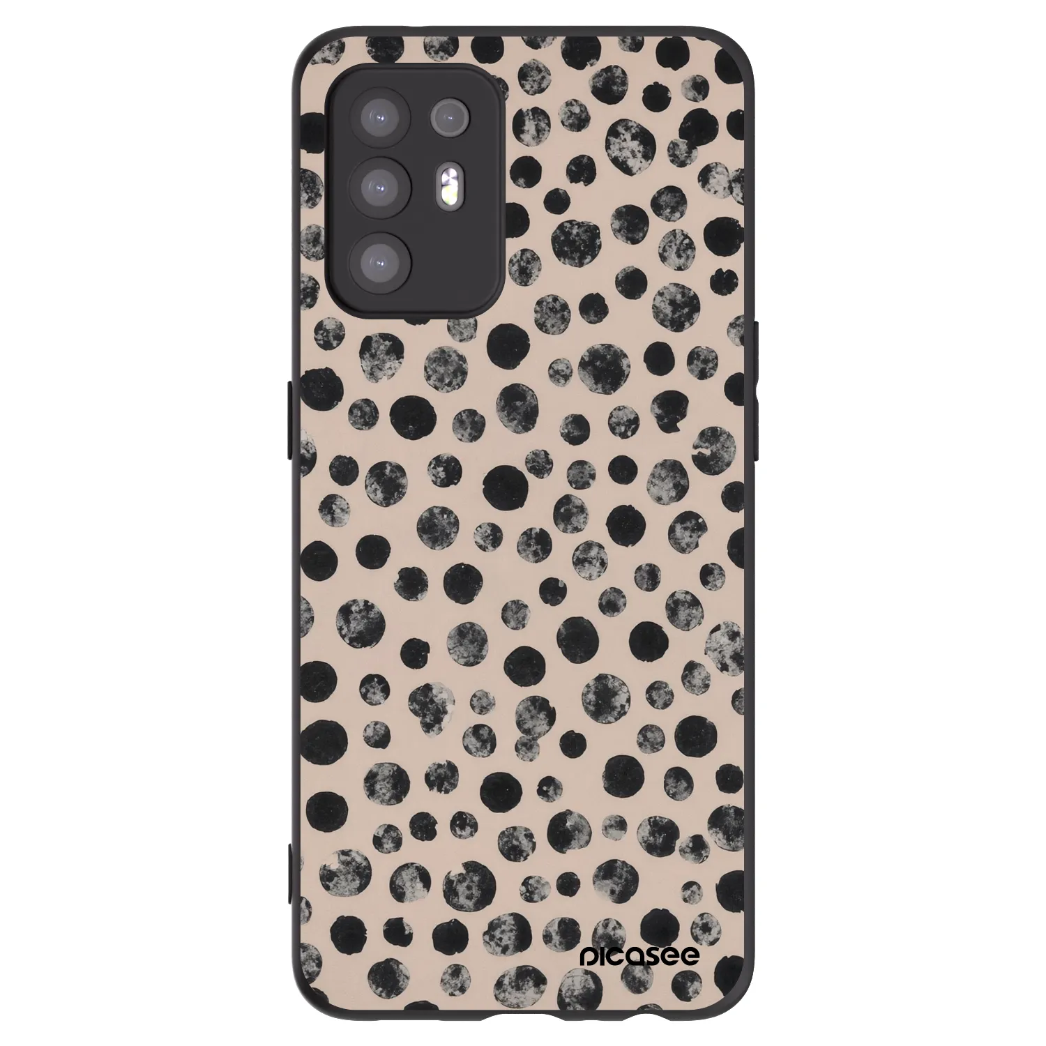 Picasee silikonski črni ovitek za OPPO A94 5G - Dots