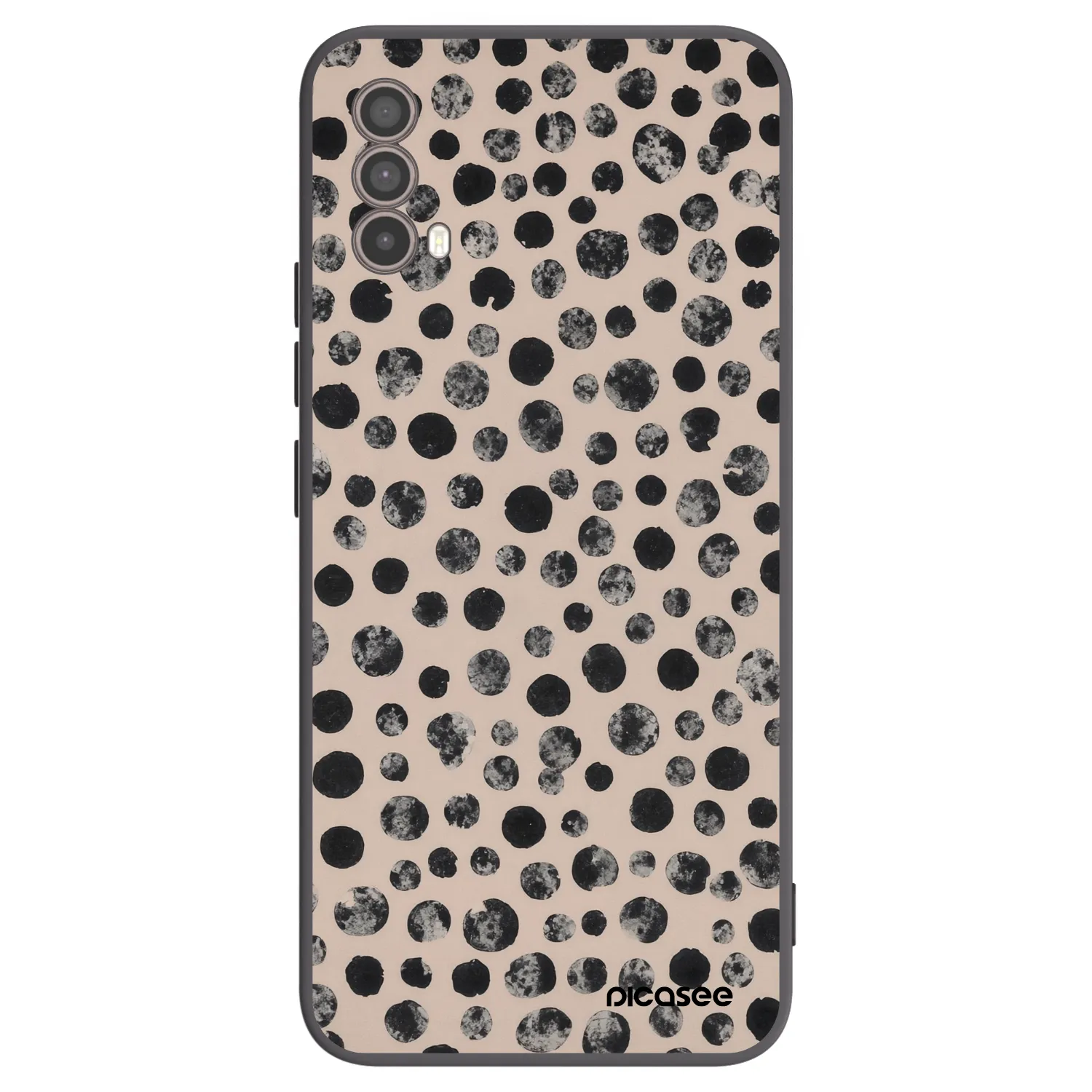 Picasee silikonski črni ovitek za Motorola Moto E40 - Dots