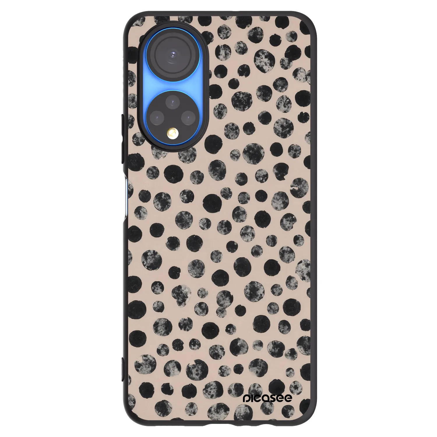Picasee silikonski črni ovitek za Honor X7 - Dots