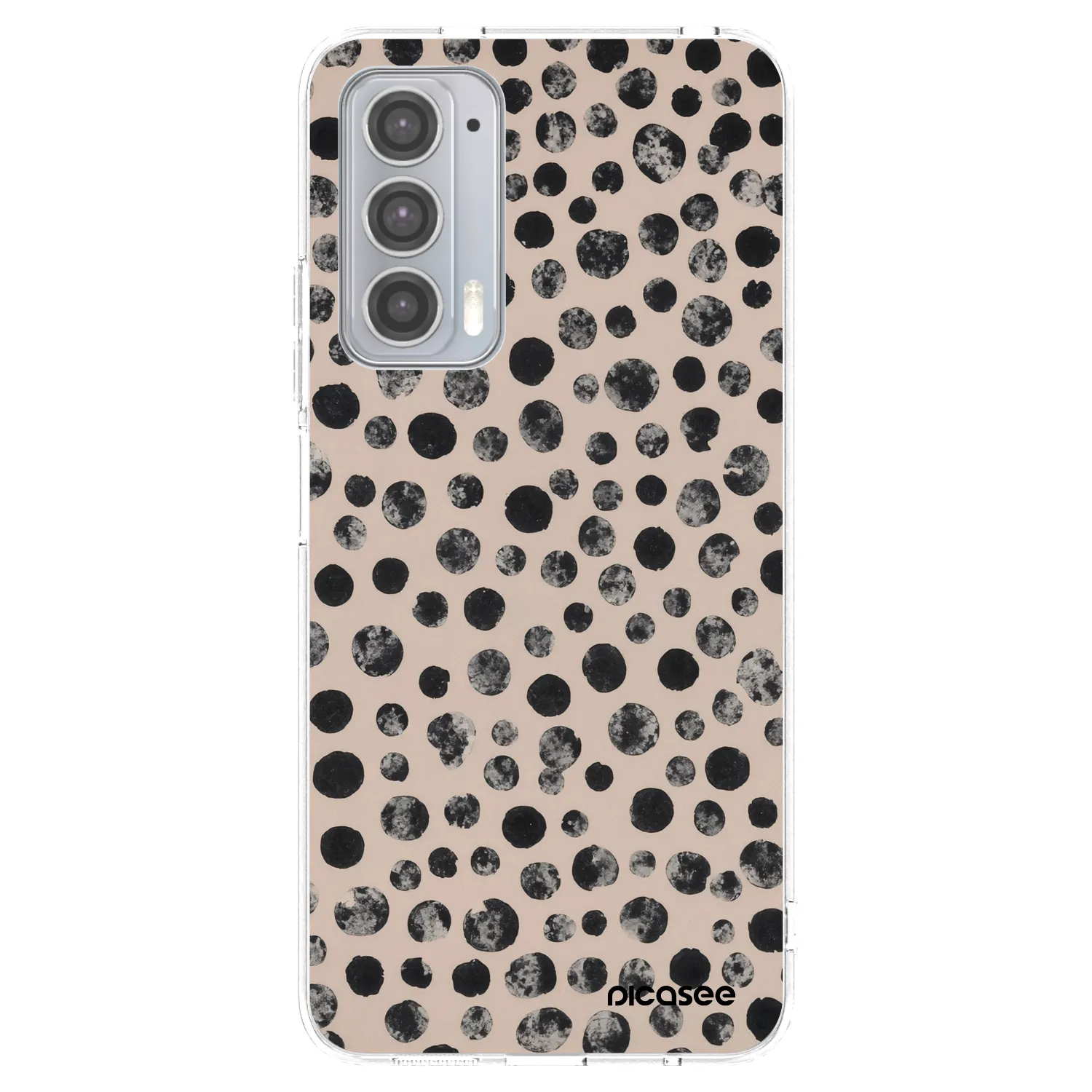 Picasee silikonski prozorni ovitek za Motorola Edge 20 - Dots