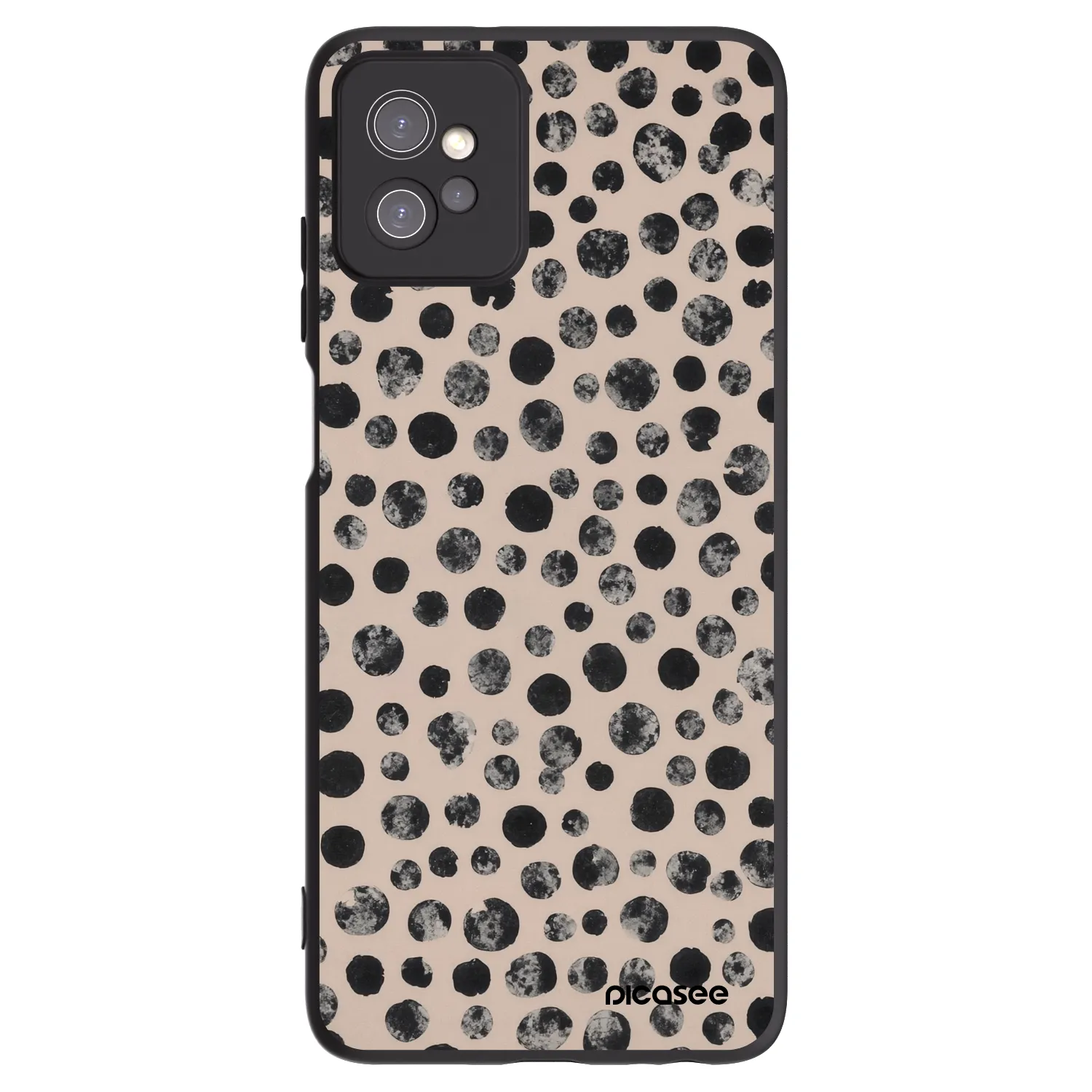Picasee silikonski črni ovitek za Motorola Moto G32 - Dots