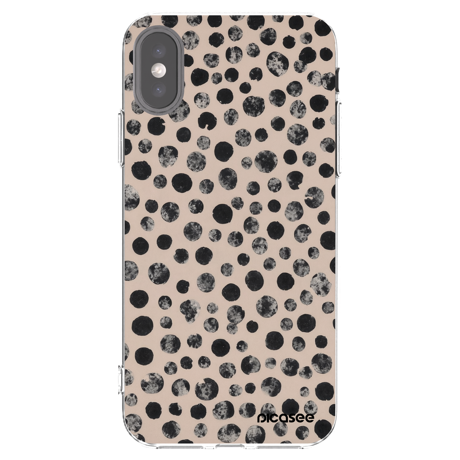 Picasee silikonski prozorni ovitek za Apple iPhone X/XS - Dots
