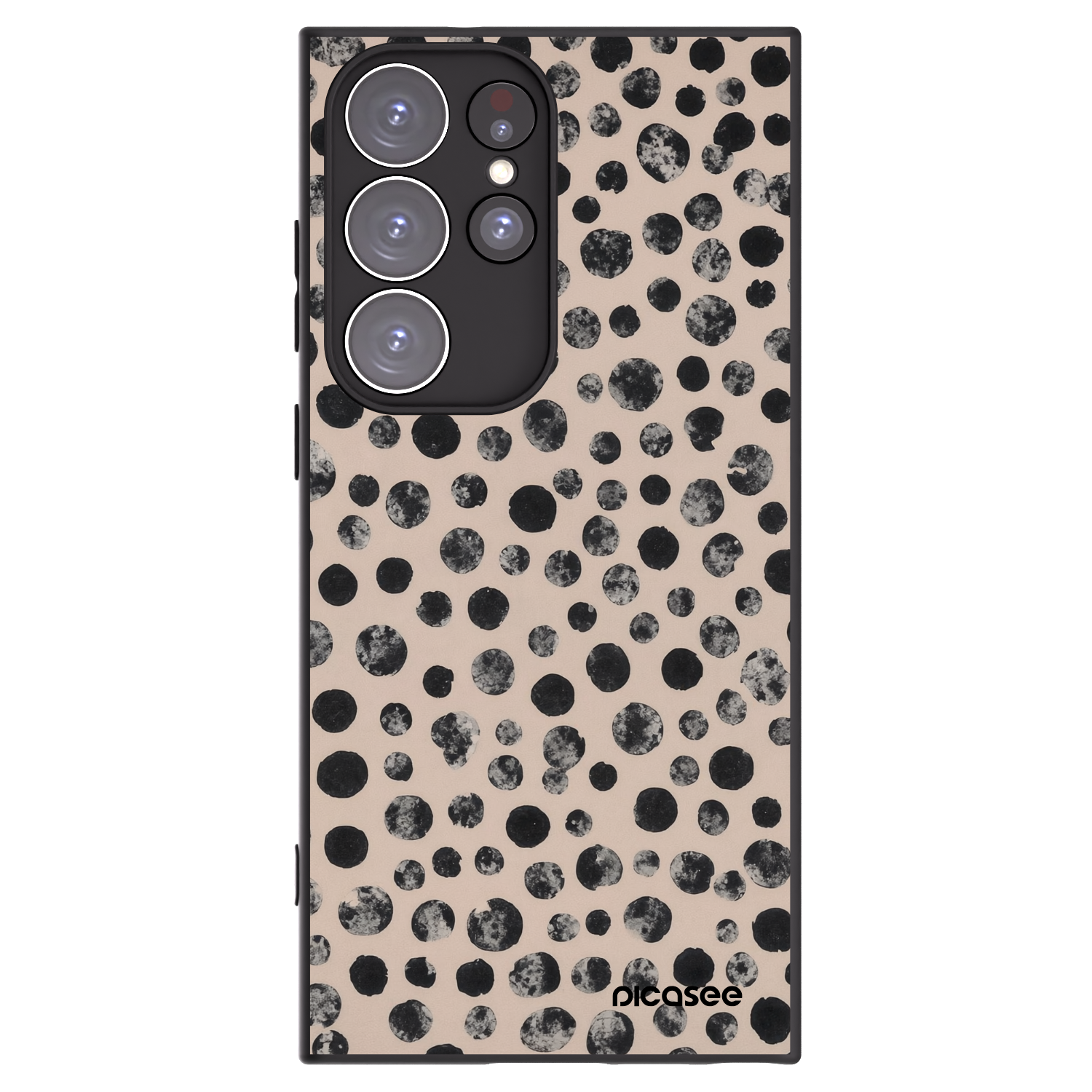 Picasee silikonski črni ovitek za Samsung Galaxy S23 Ultra 5G - Dots