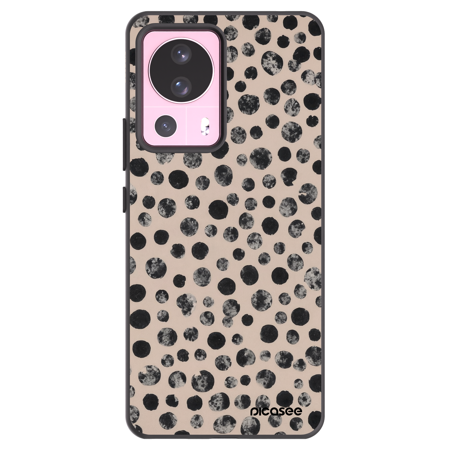 Picasee silikonski črni ovitek za Xiaomi 13 Lite - Dots