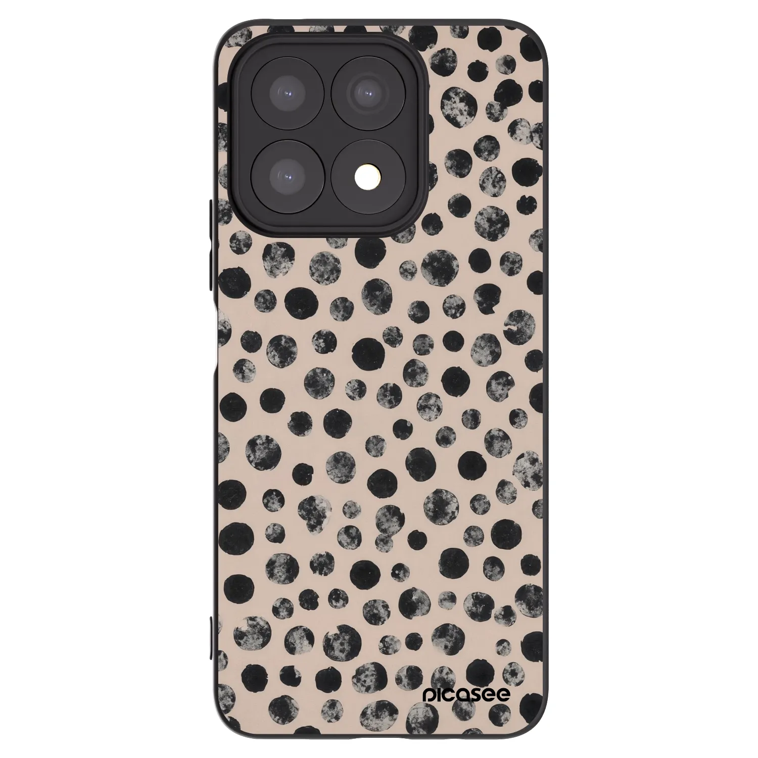 Picasee silikonski črni ovitek za Honor X8a - Dots