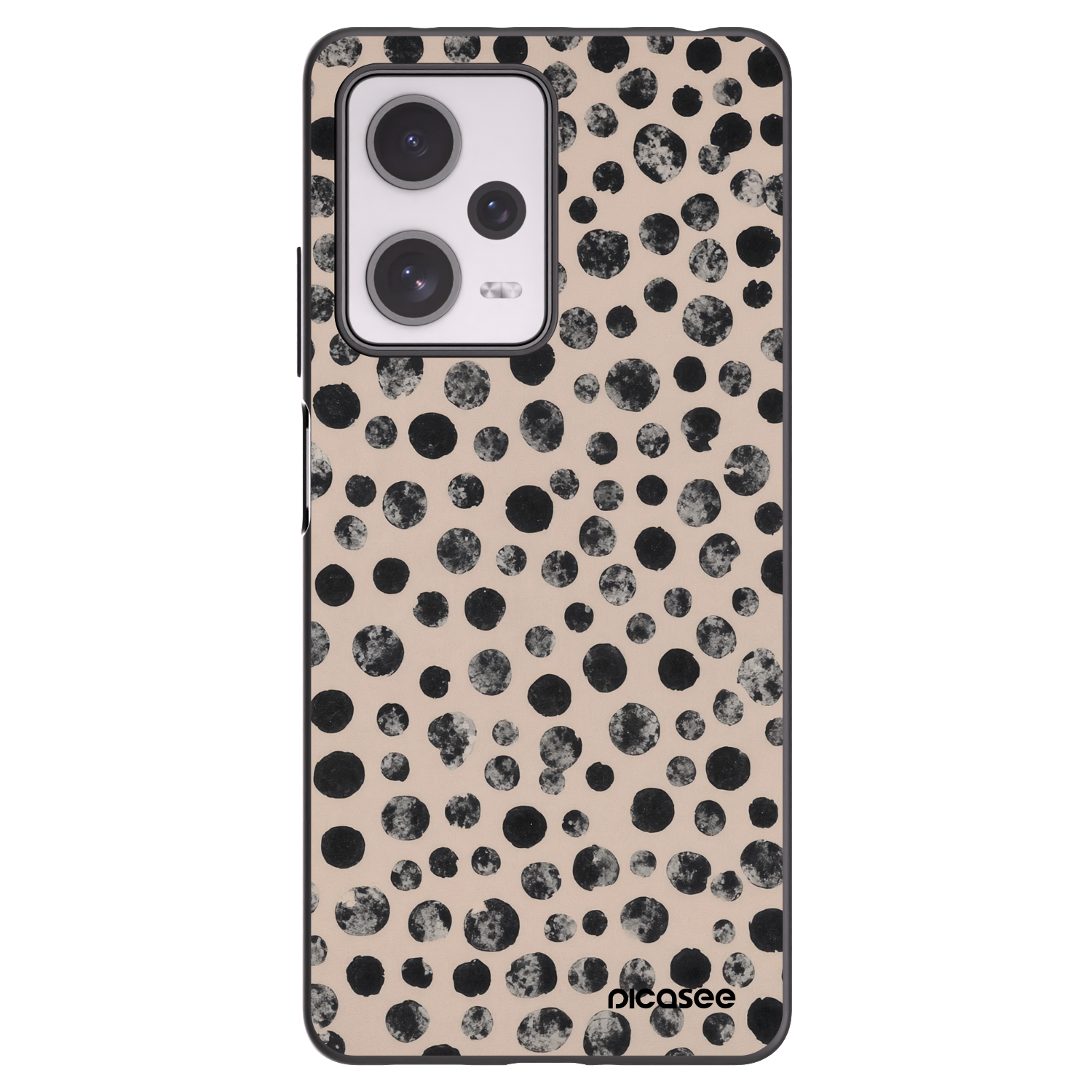 Picasee silikonski črni ovitek za Xiaomi Redmi Note 12 Pro+ 5G - Dots