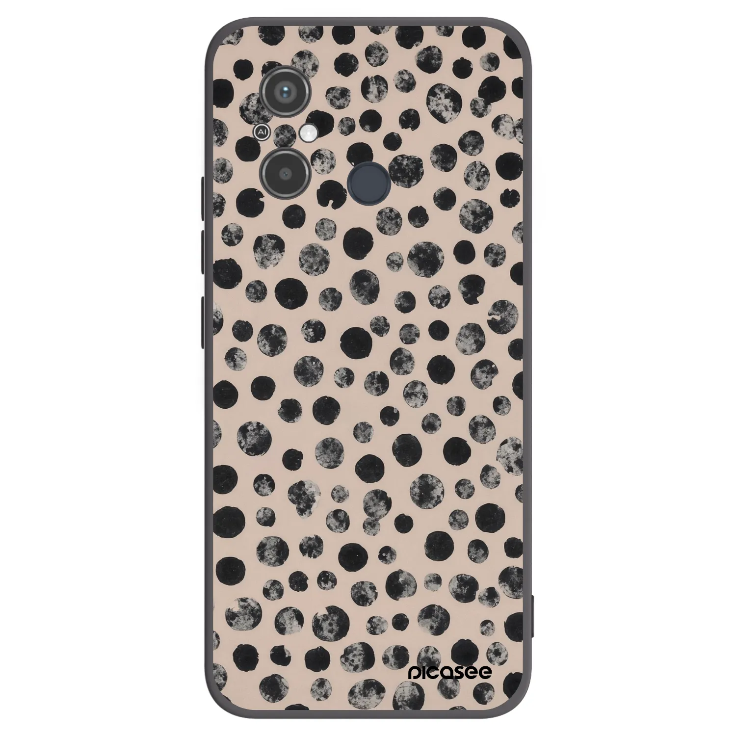 Picasee silikonski črni ovitek za Xiaomi Redmi 12C - Dots